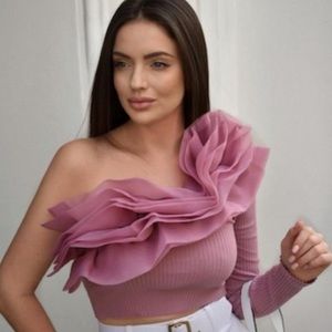 Zara bloggers fave asymmetrical organza top